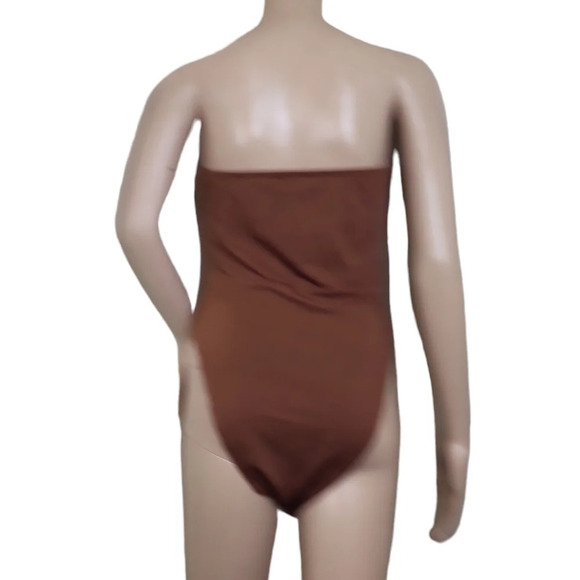 Shein V Neck Open Back Bodysuit Sexy One Piece Bodysuit - Picture 3 of 5